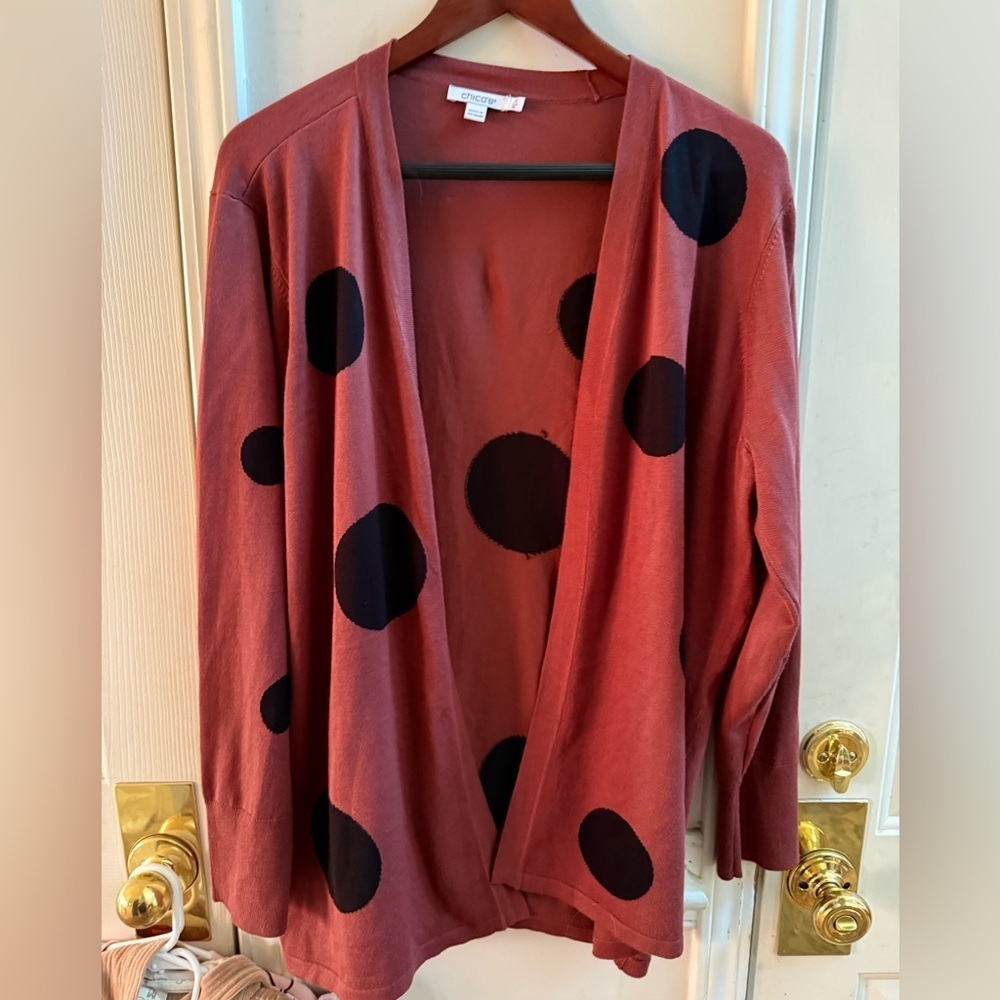 New Chico’s Polka Dot Cardigan